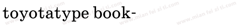 toyotatype book字体转换